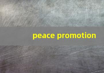 peace promotion